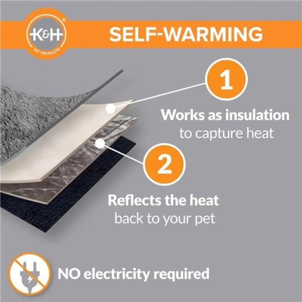 Self-Warming Cat Pad Self Heating Pad for Cat Reversible Beds Blanket 21 x 17 in